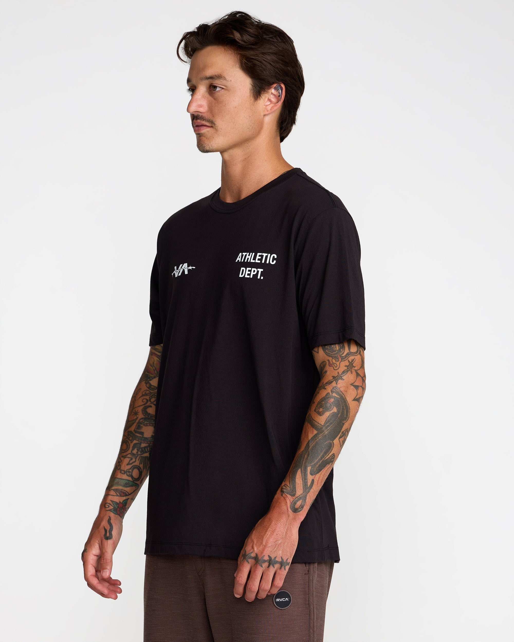 Athletic Department Short Sleeve Tee - Black | RVCA outlet