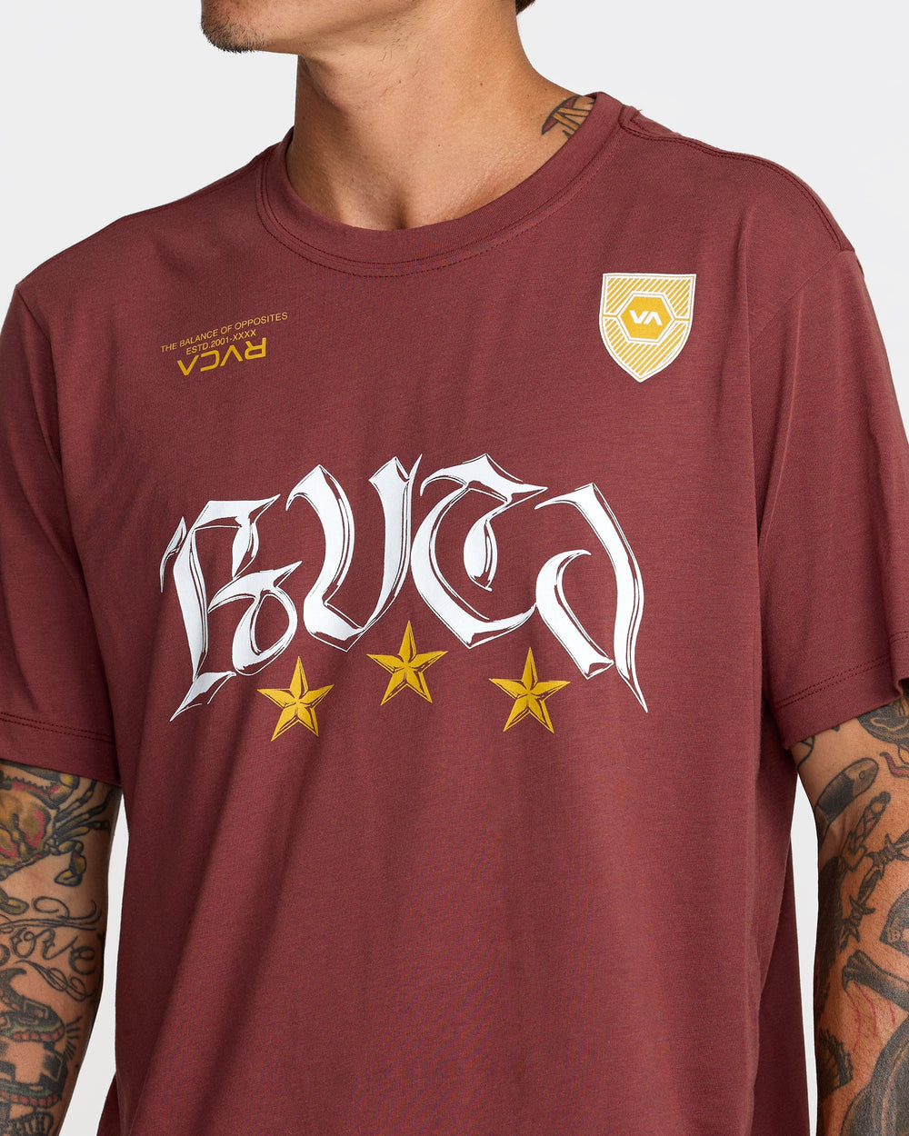 RVCA Star FC Short Sleeve Tee - Red Earth | RVCA for sale