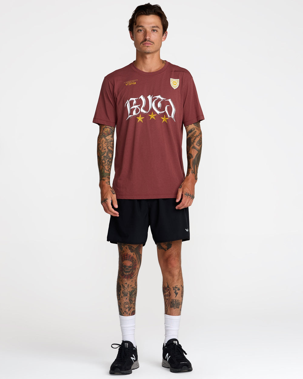 RVCA Star FC Short Sleeve Tee - Red Earth | RVCA for sale