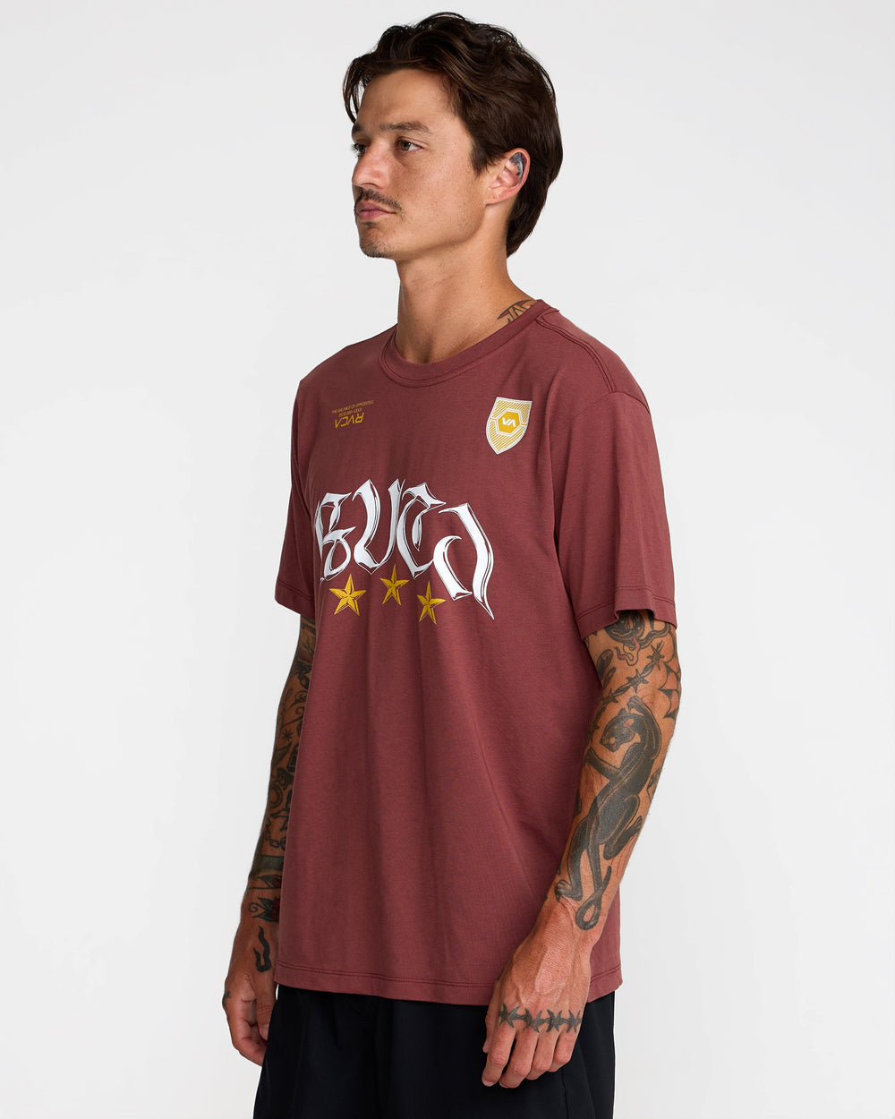RVCA Star FC Short Sleeve Tee - Red Earth | RVCA for sale
