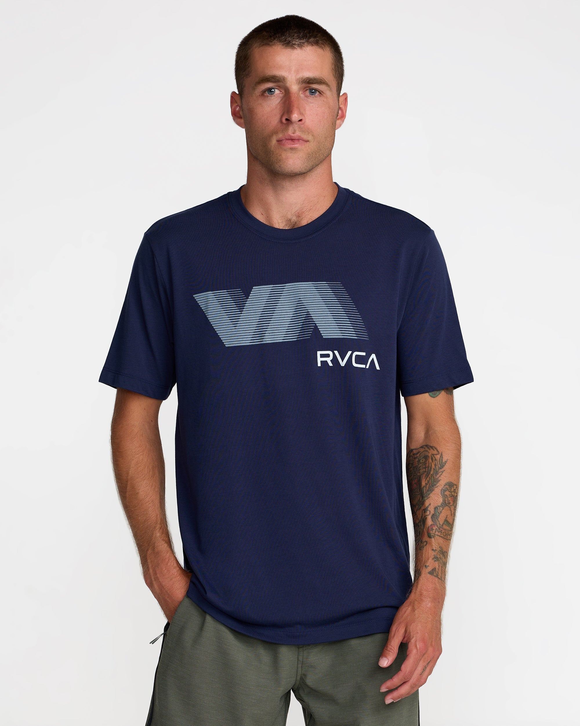 VA Blur Short Sleeve Tee - Navy Marine | RVCA US