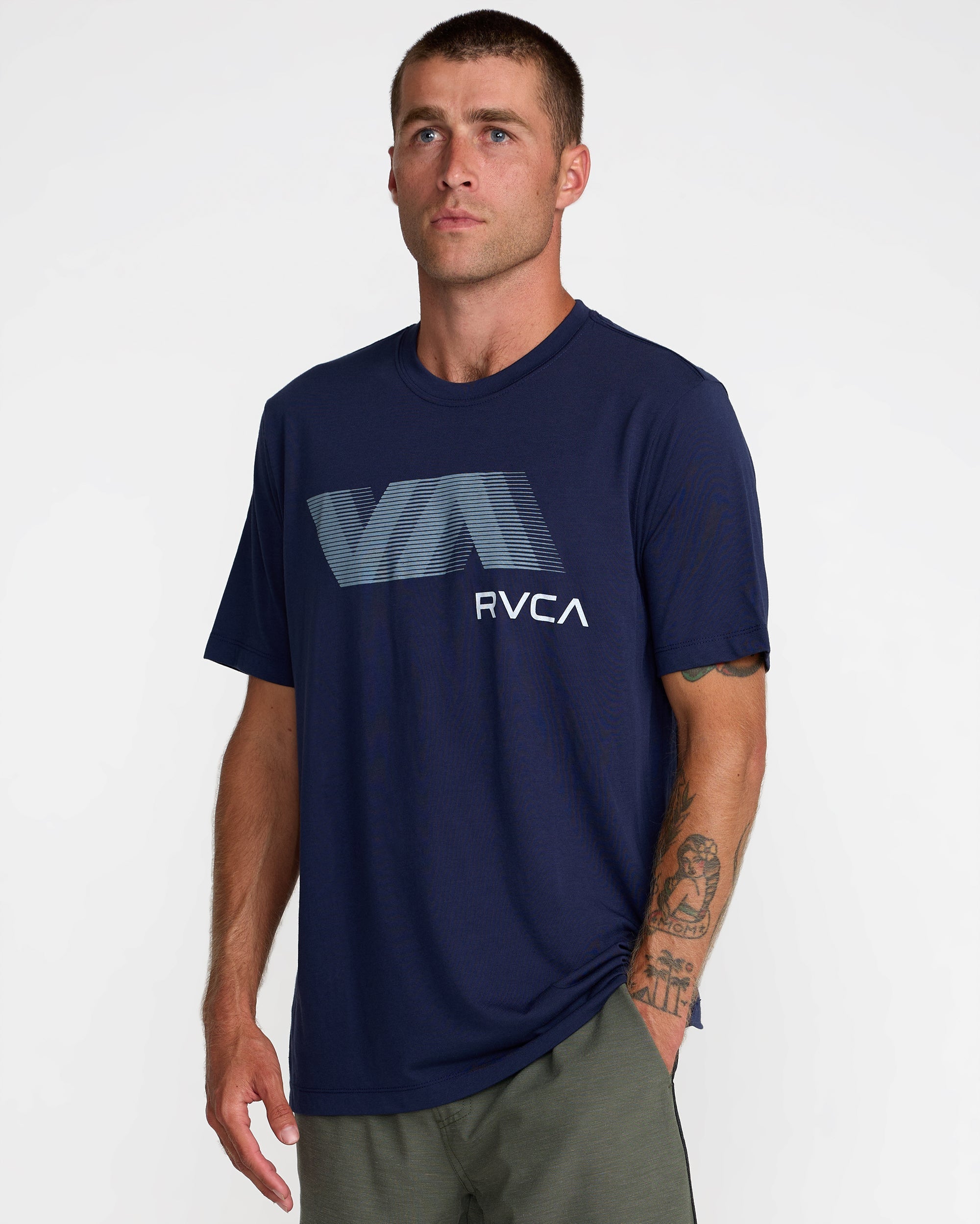 VA Blur Short Sleeve Tee - Navy Marine | RVCA US