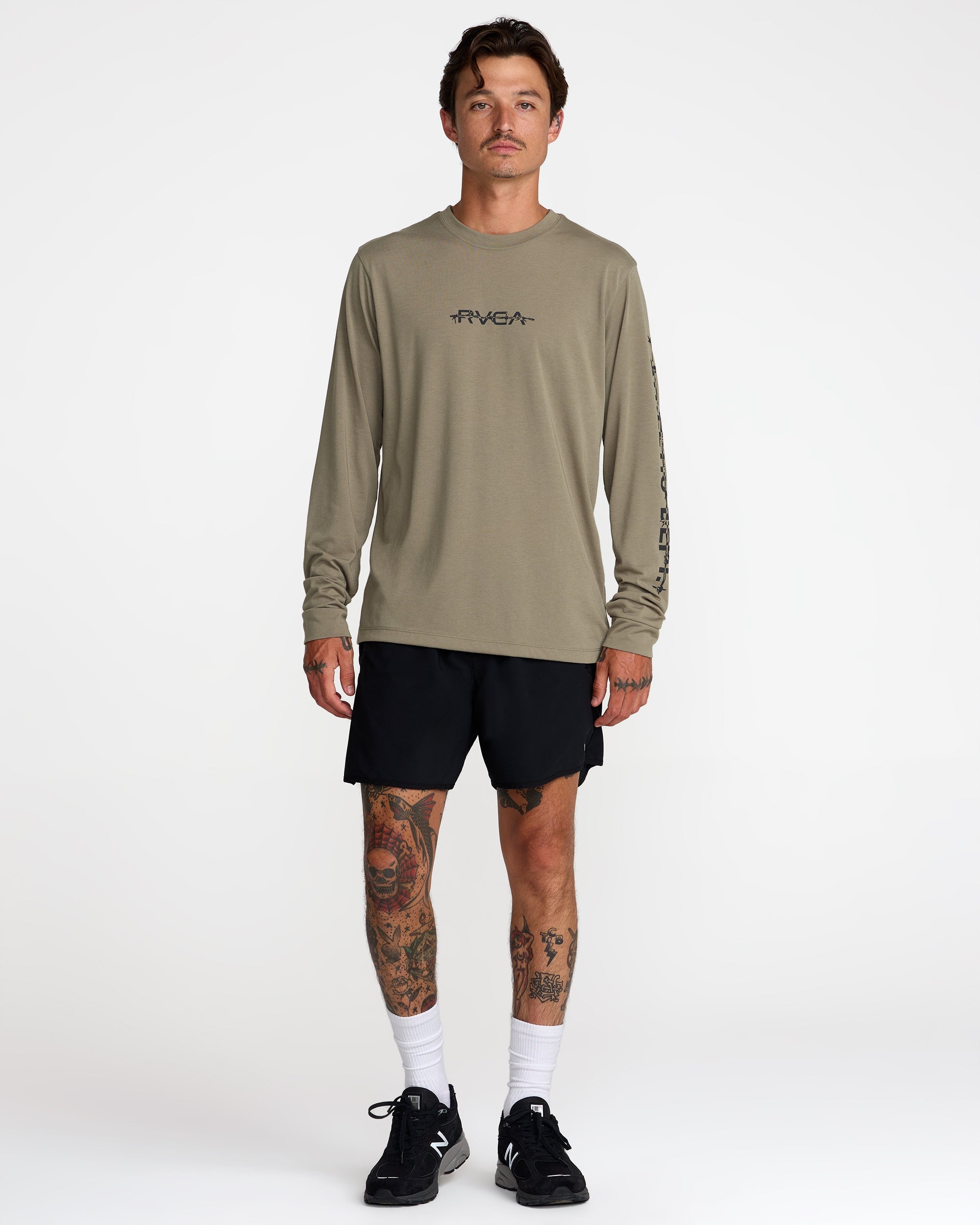 Athletic Dept Long Sleeve Tee - Army | RVCA outlet