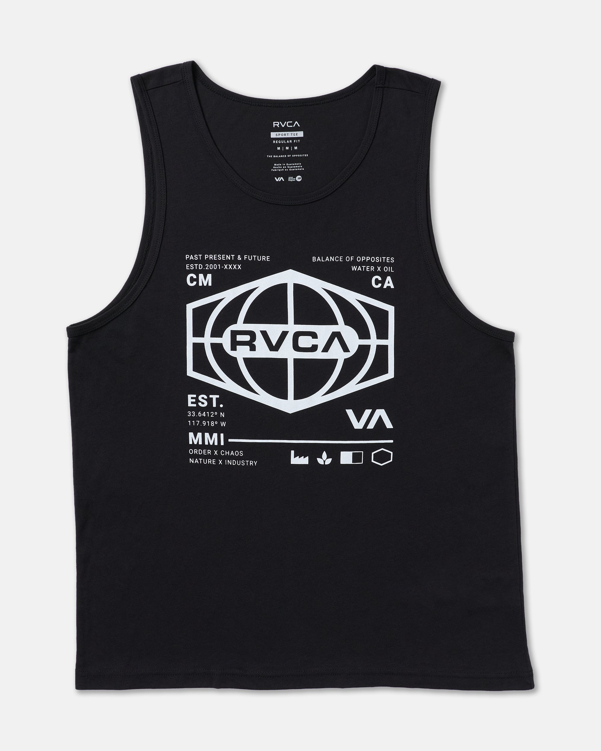 World Hex Tank Top - Black | RVCA online