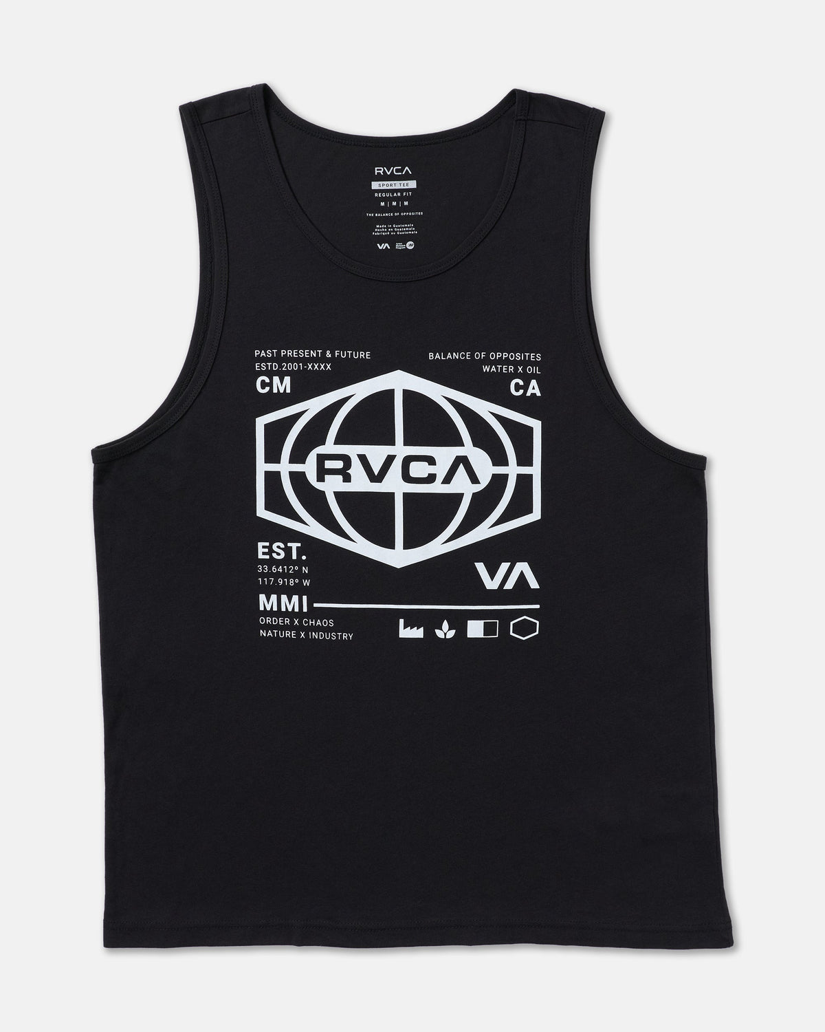World Hex Tank Top - Black | RVCA online