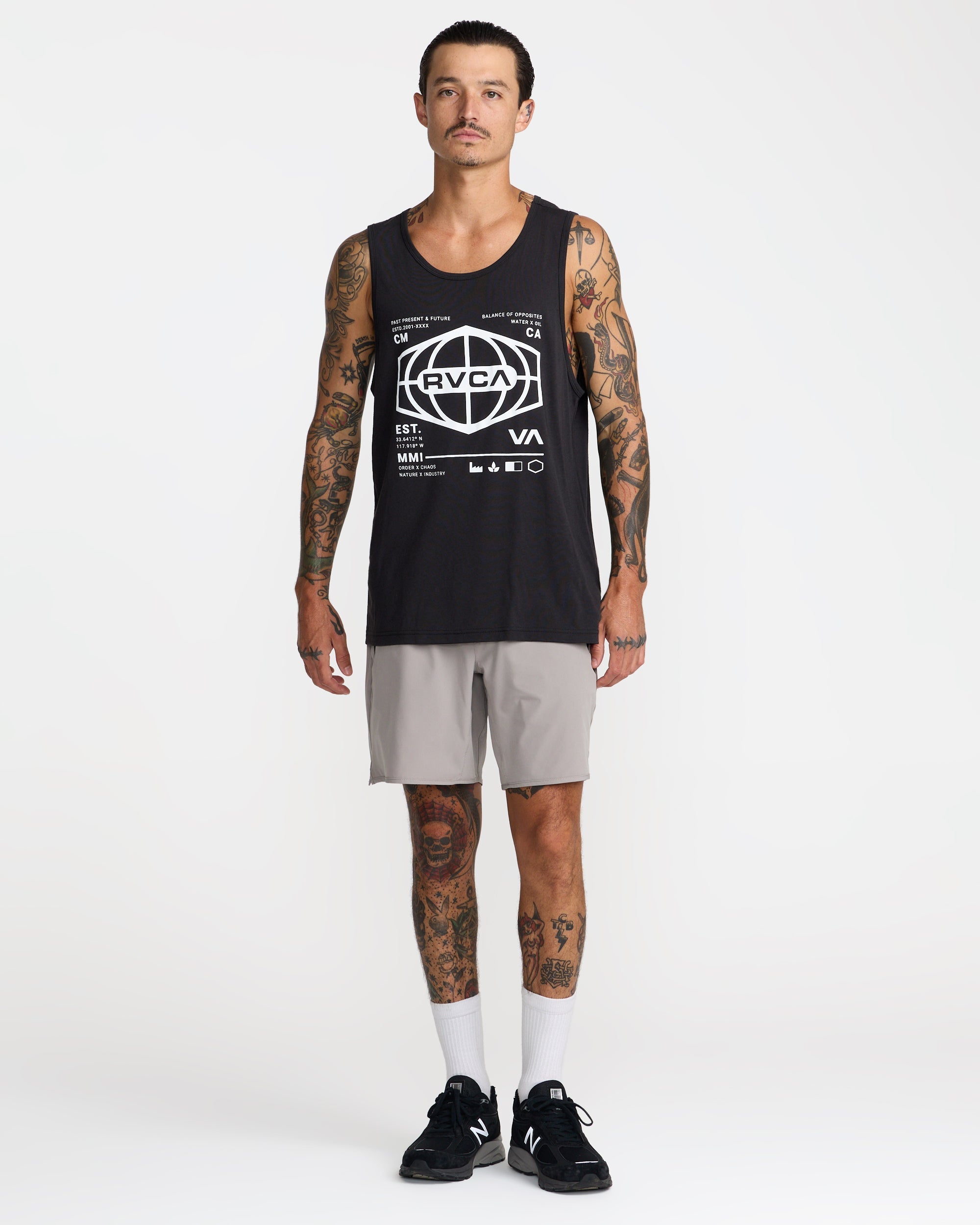 World Hex Tank Top - Black | RVCA online