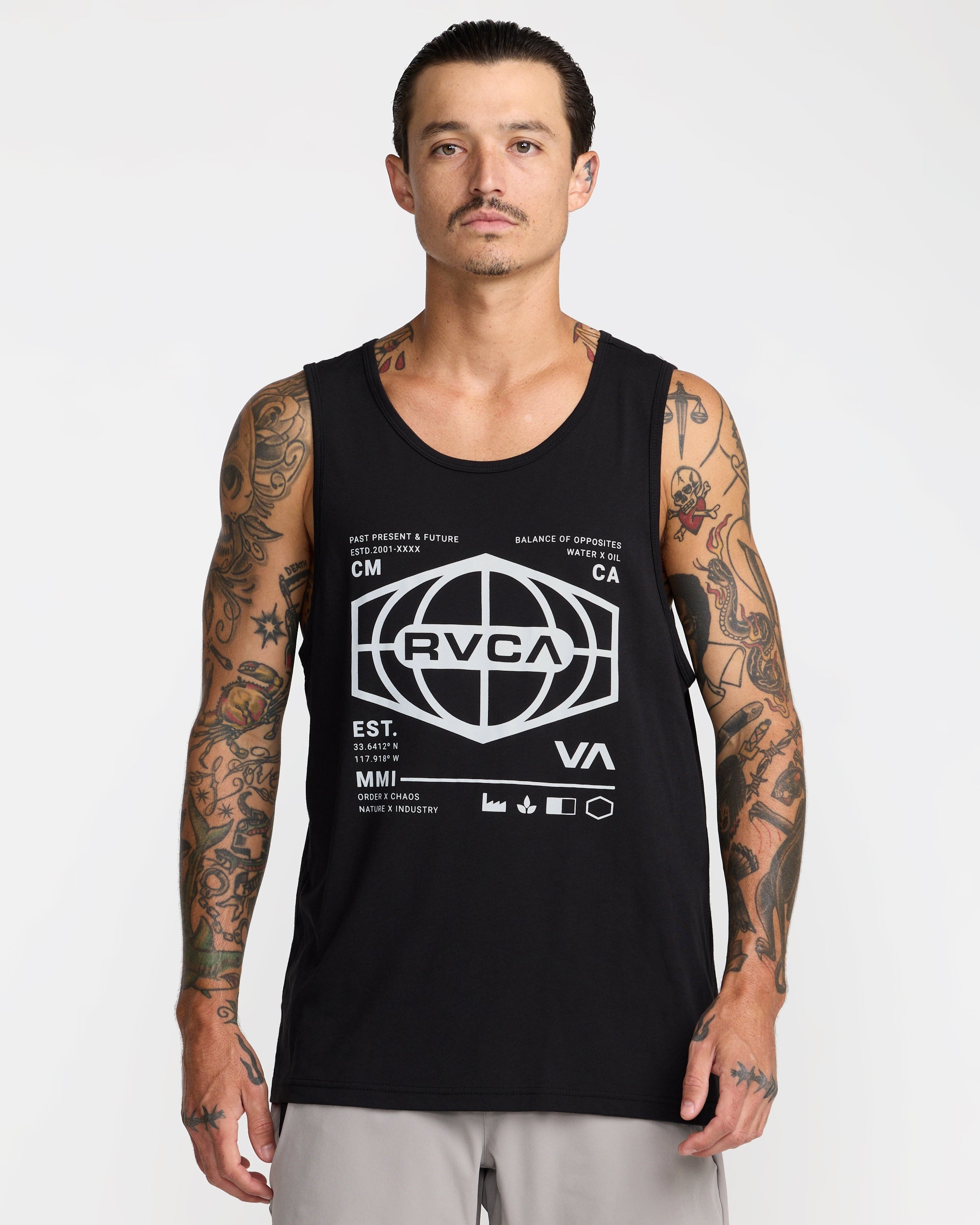 World Hex Tank Top - Black | RVCA online