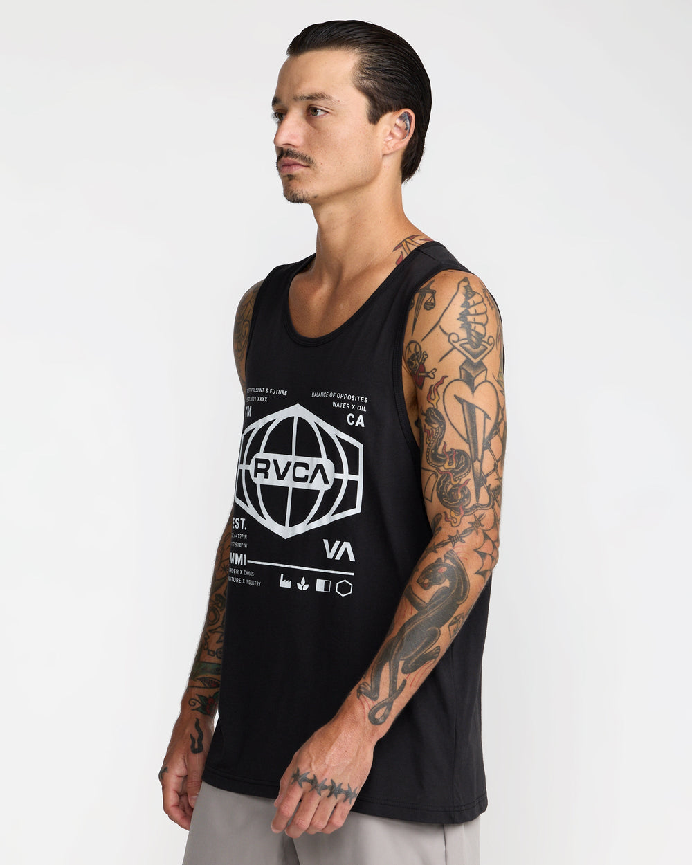 World Hex Tank Top - Black | RVCA online
