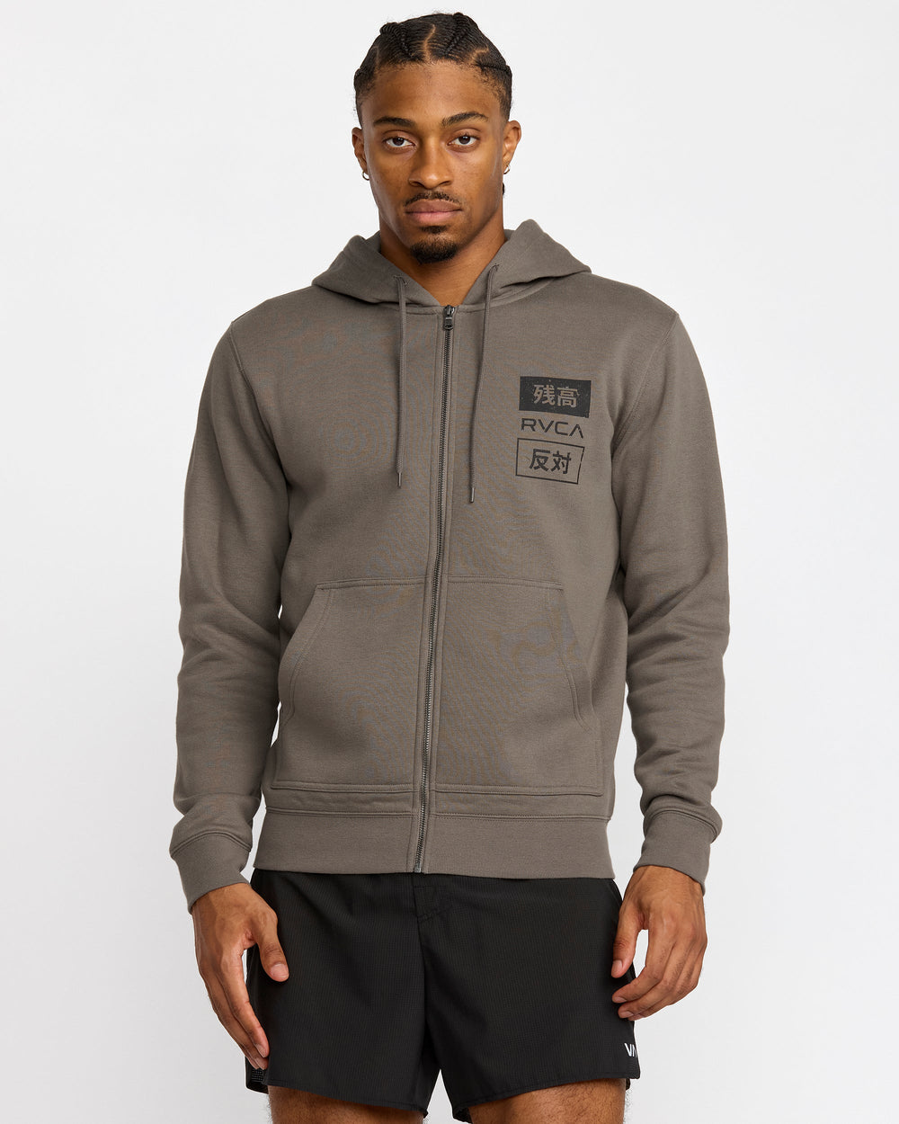 RVCA Trade Zip Hoodie - Mushroom | RVCA on sale