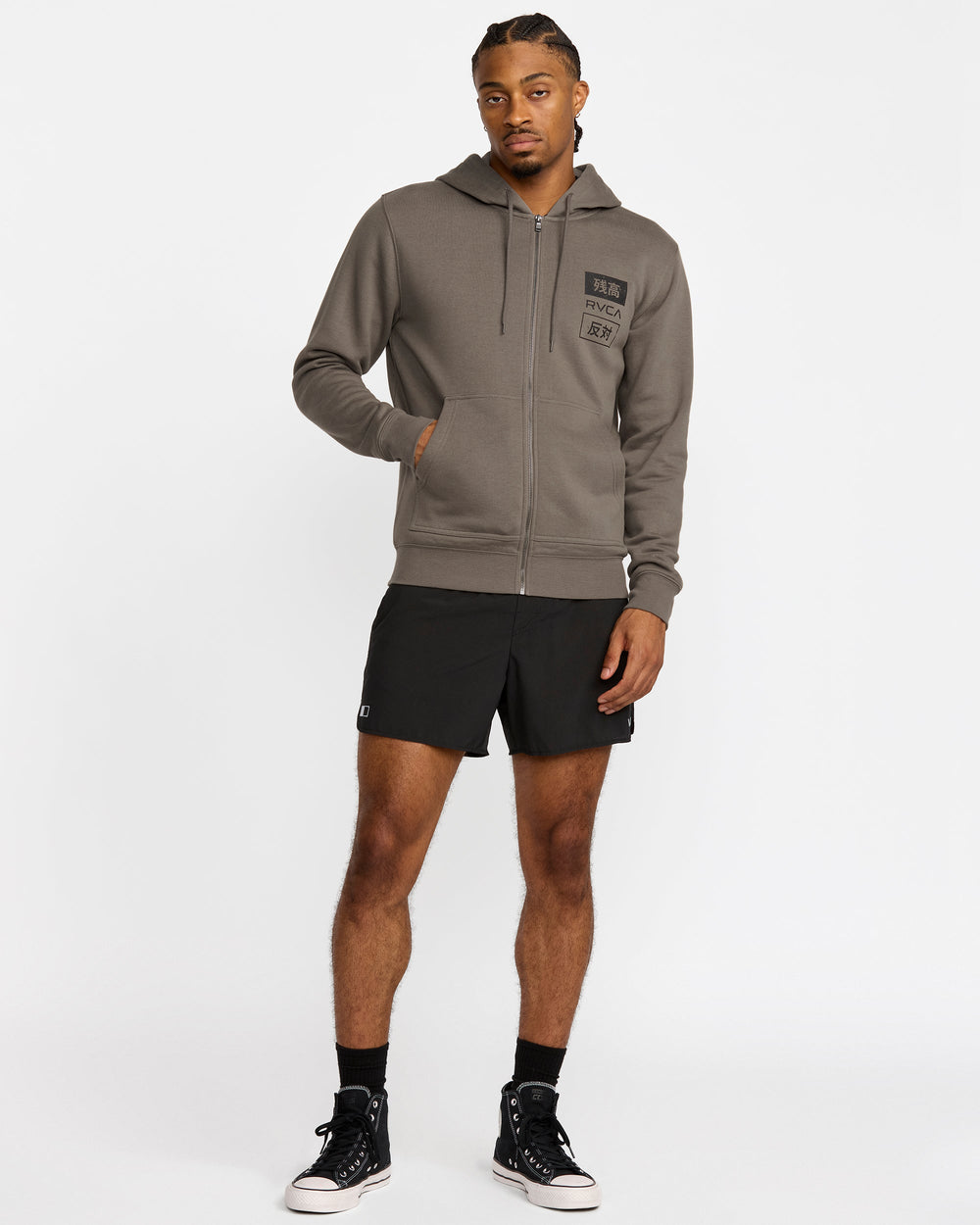 RVCA Trade Zip Hoodie - Mushroom | RVCA on sale