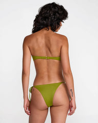 Solid Halter Bandeau Bikini Top - Moss | RVCA on sale
