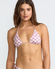 In The Groove Rev Halter Tri Bikini Top - Amethyst Smoke | RVCA for sale
