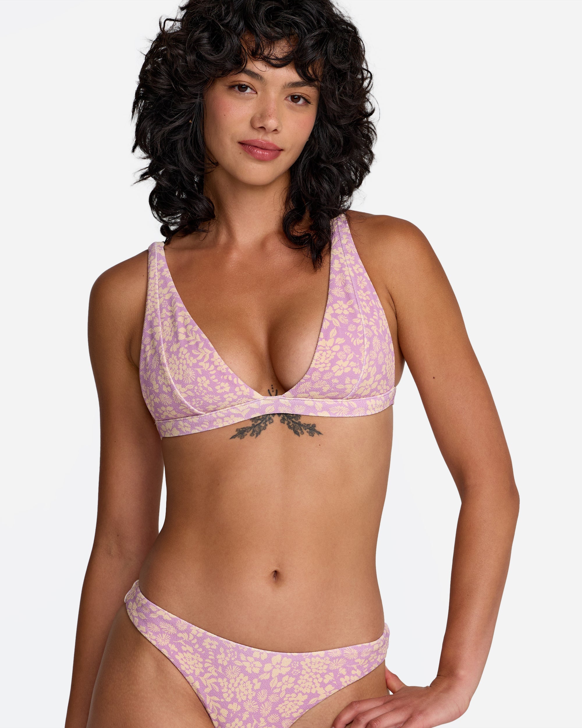 Roma Fixed Tall Triangle Bikini Top - Orchid | RVCA sale