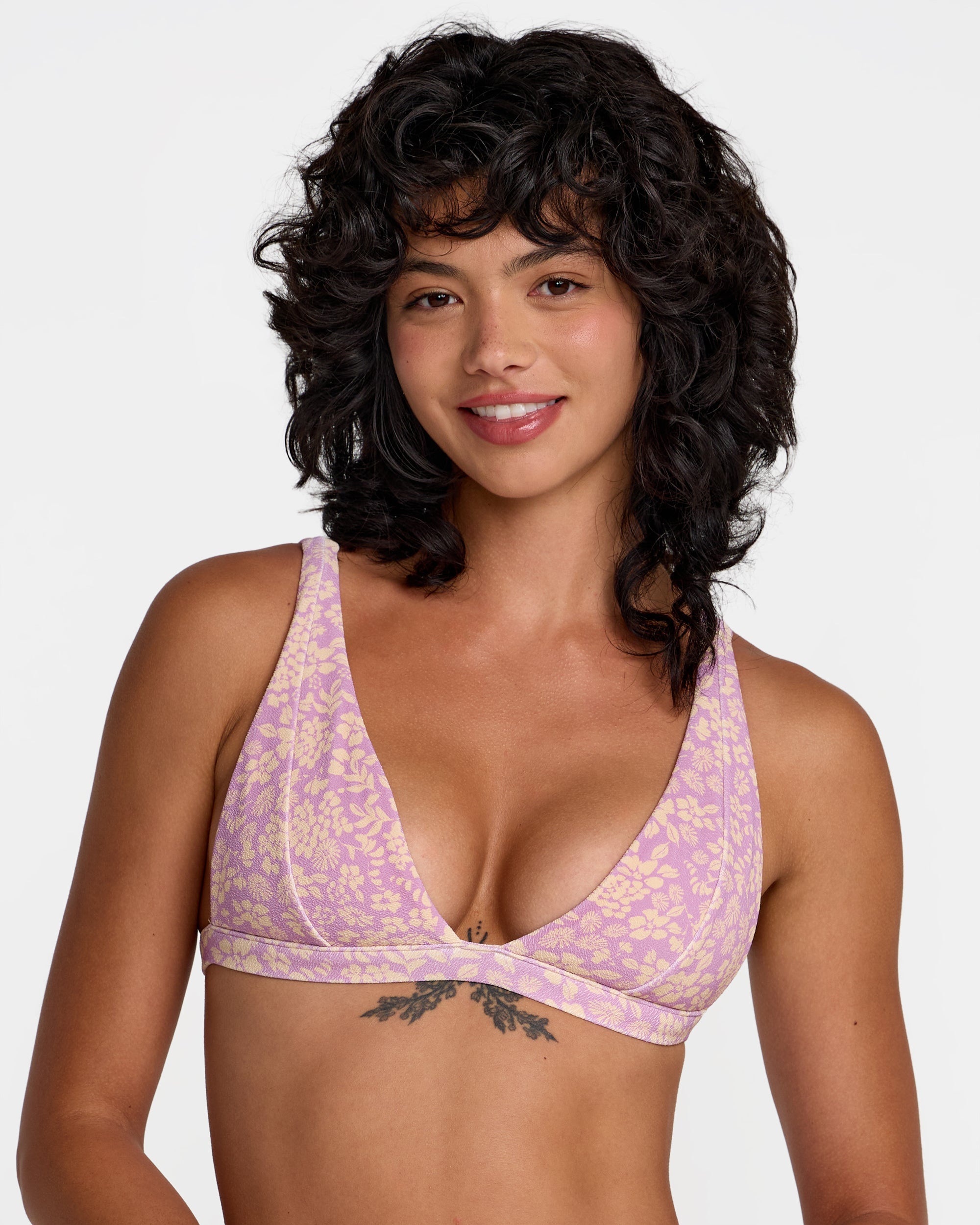 Roma Fixed Tall Triangle Bikini Top - Orchid | RVCA sale