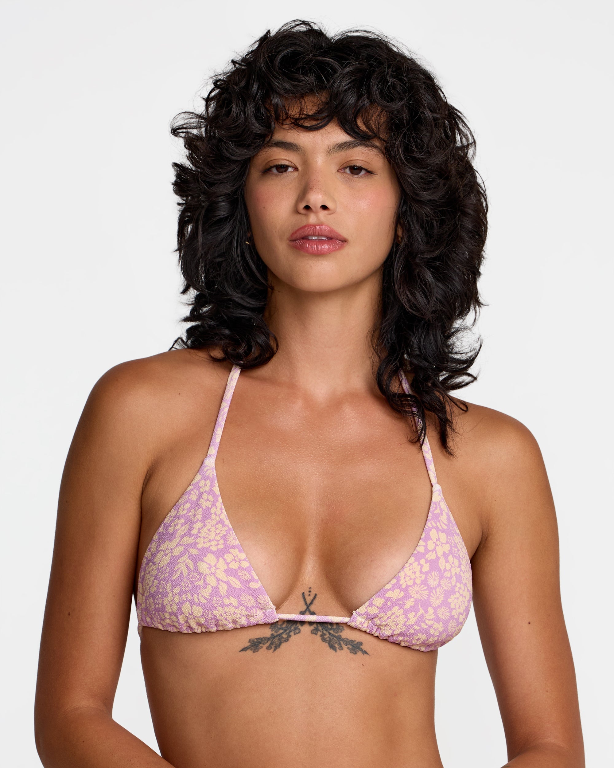 Roma Halter Triangle Bikini Top - Orchid | RVCA US
