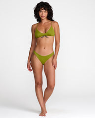 Solid Triangle Crossback Bikini Top - Moss | RVCA on sale