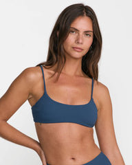 Costa Crinkle Bralette - Slate Blue | RVCA online