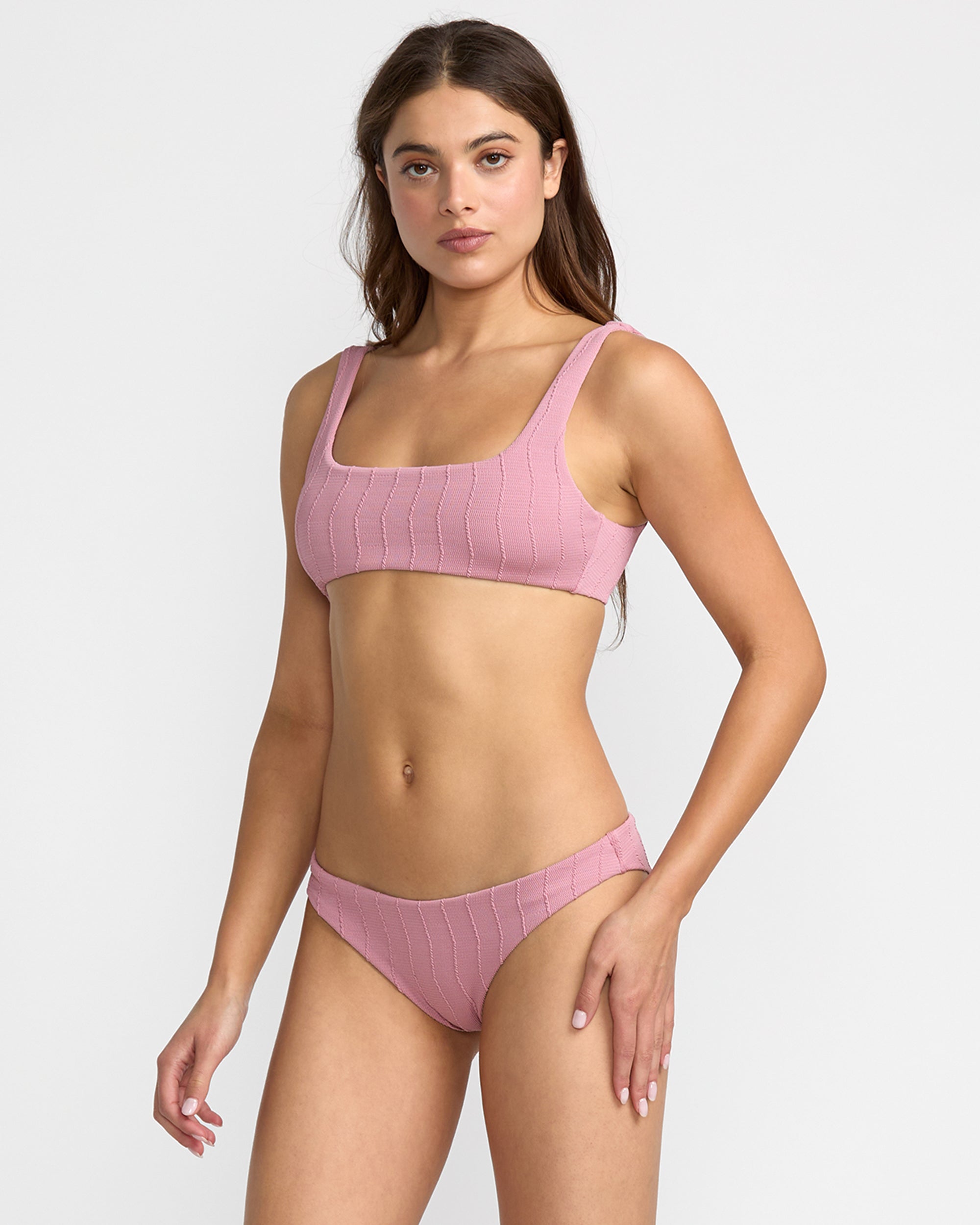 Chevy Grooves Cheeky Bikini Bottom - Amethyst Smoke | RVCA for sale