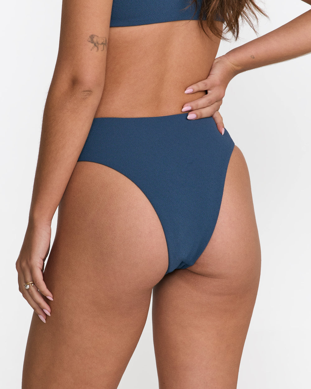 Costa Crinkle Hi Rise Cheeky - Slate Blue | RVCA near me