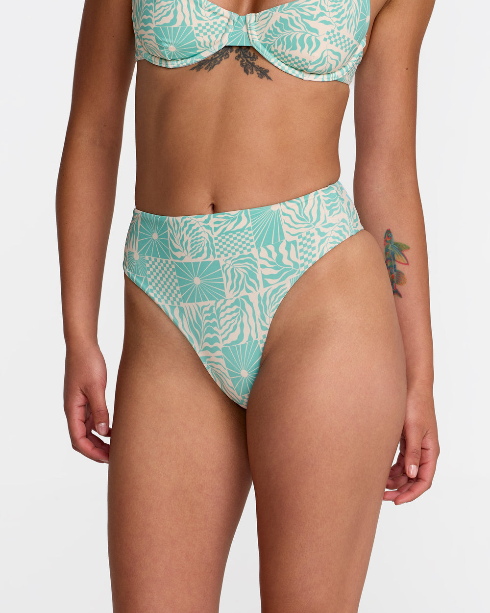Sun Tides High Rise Skimpy Bikini Bottom - Aqua Haze | RVCA US