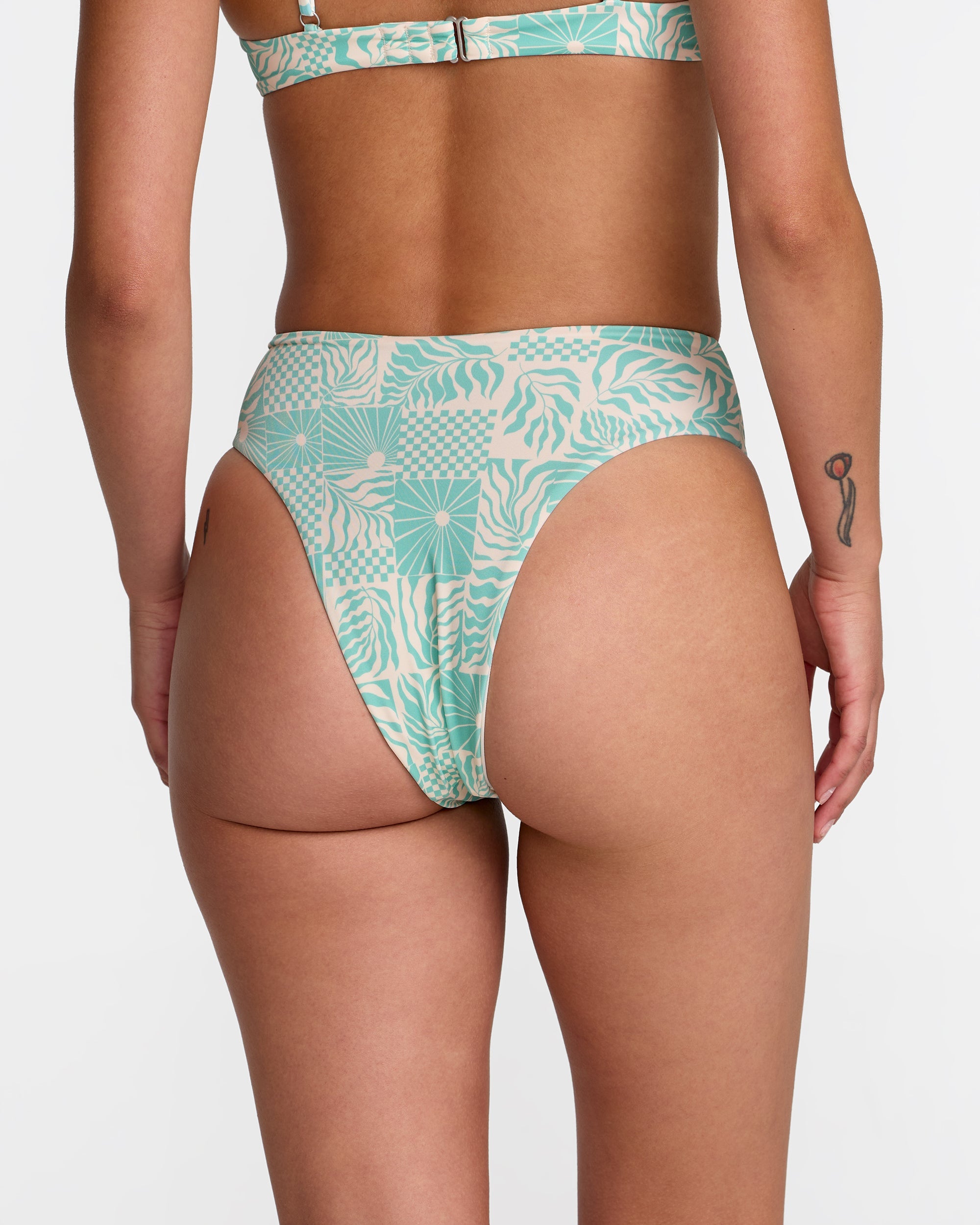 Sun Tides High Rise Skimpy Bikini Bottom - Aqua Haze | RVCA US