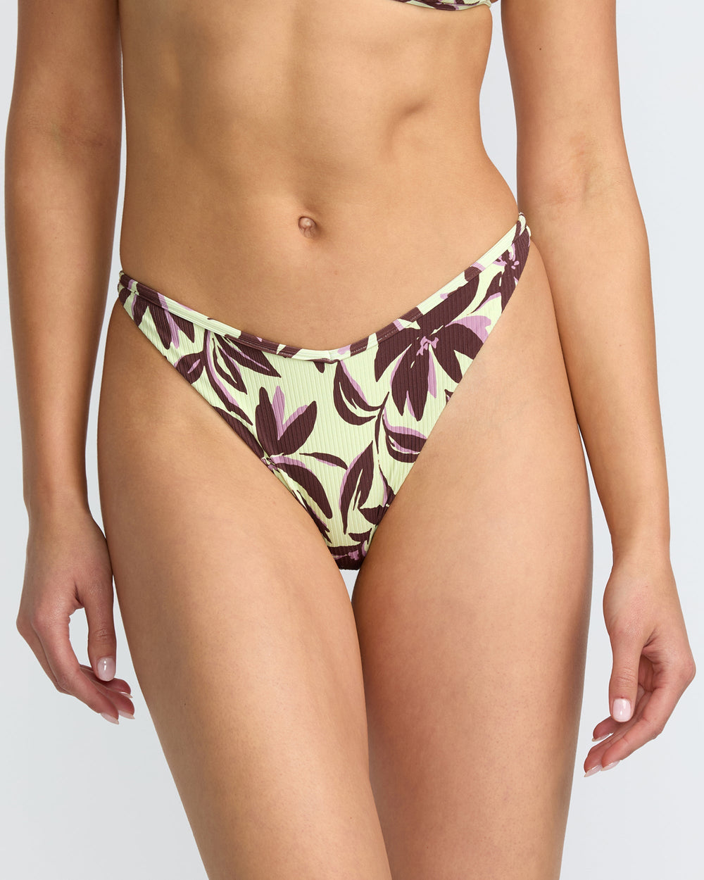 Paradiso Binded Ultra Skimpy Bikini Bottom - Lint Dark Floral | RVCA sale