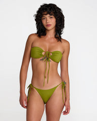 Solid Skimpy Tie Bikini Bottom - Moss | RVCA online