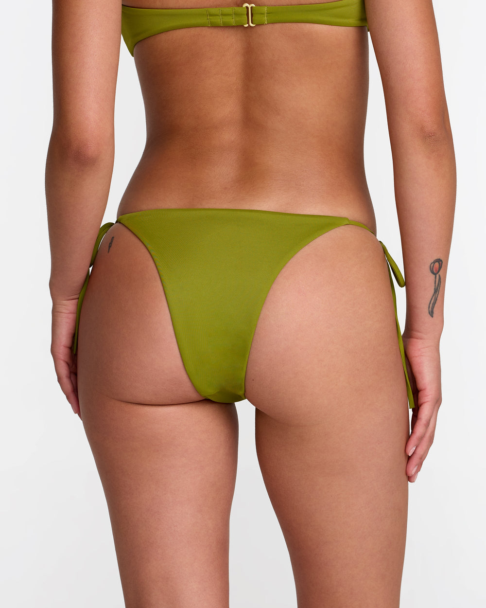 Solid Skimpy Tie Bikini Bottom - Moss | RVCA online