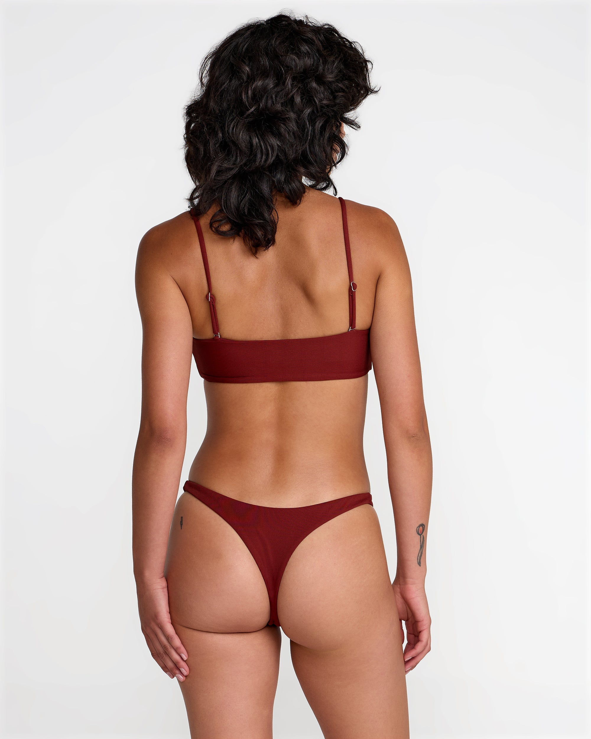 Micro Rib Ultra Skimpy Bikini Bottom - Madder Brown | RVCA near me