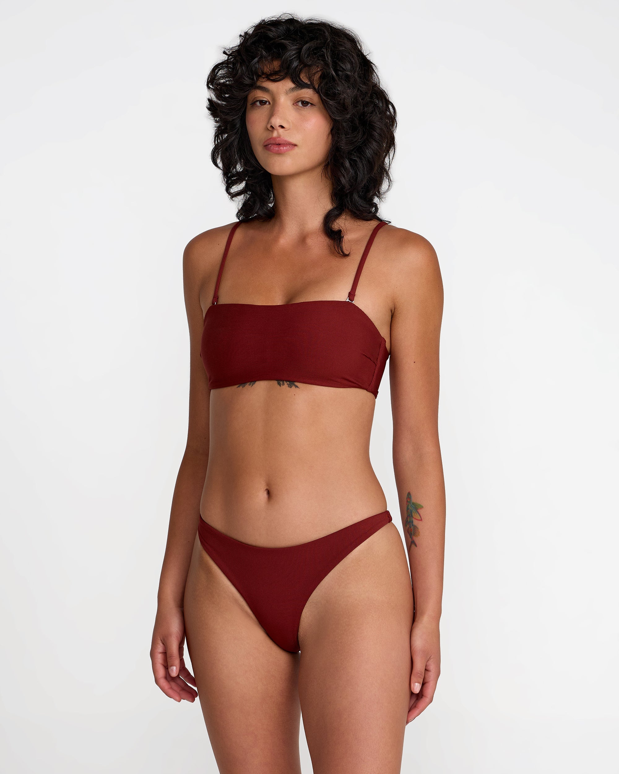 Micro Rib Ultra Skimpy Bikini Bottom - Madder Brown | RVCA near me
