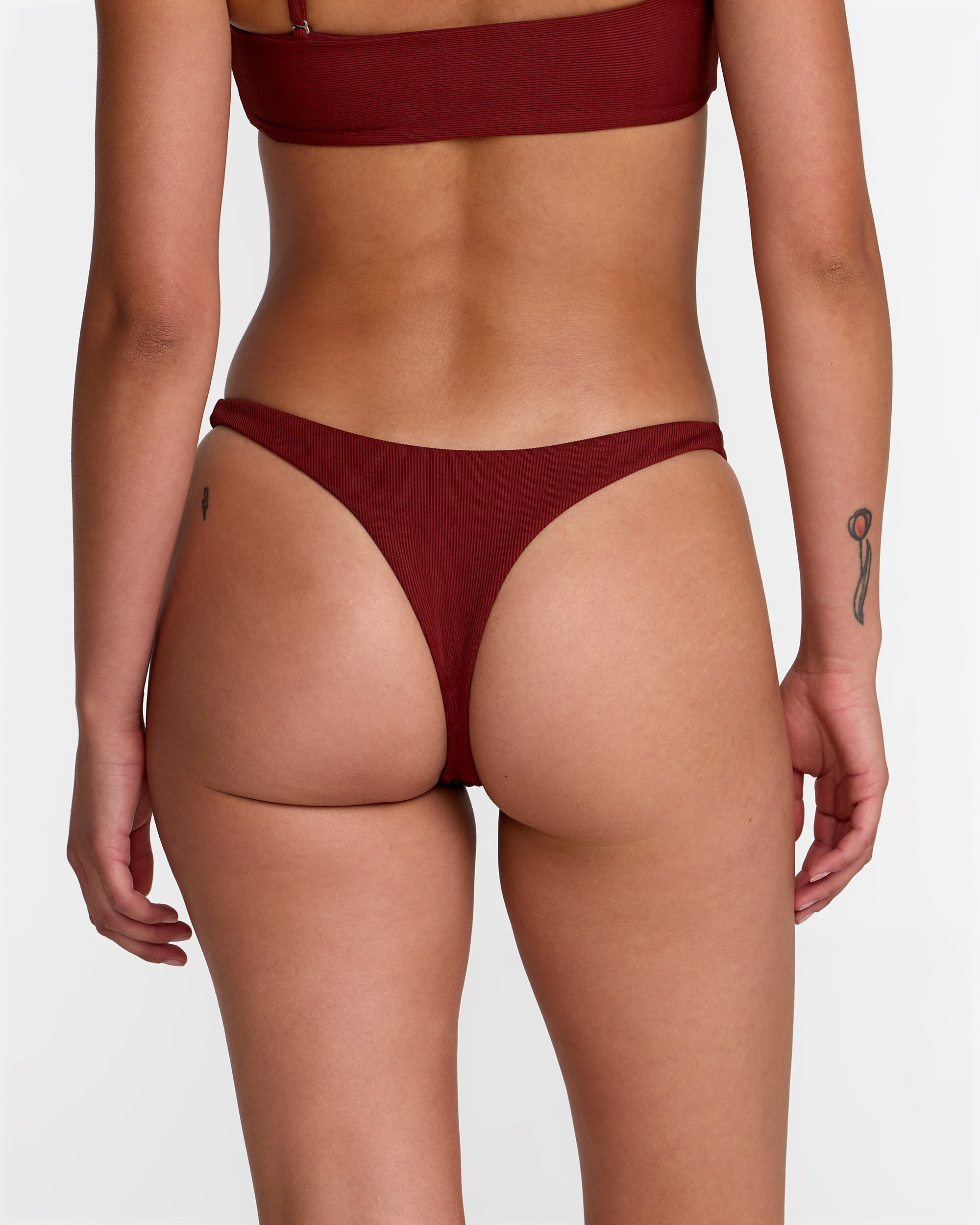 Micro Rib Ultra Skimpy Bikini Bottom - Madder Brown | RVCA near me