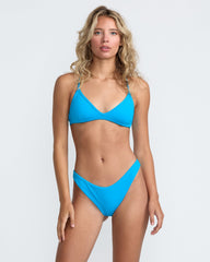 Solid Medium French Bikini Bottom - Blue Hawaii Solid | RVCA for sale