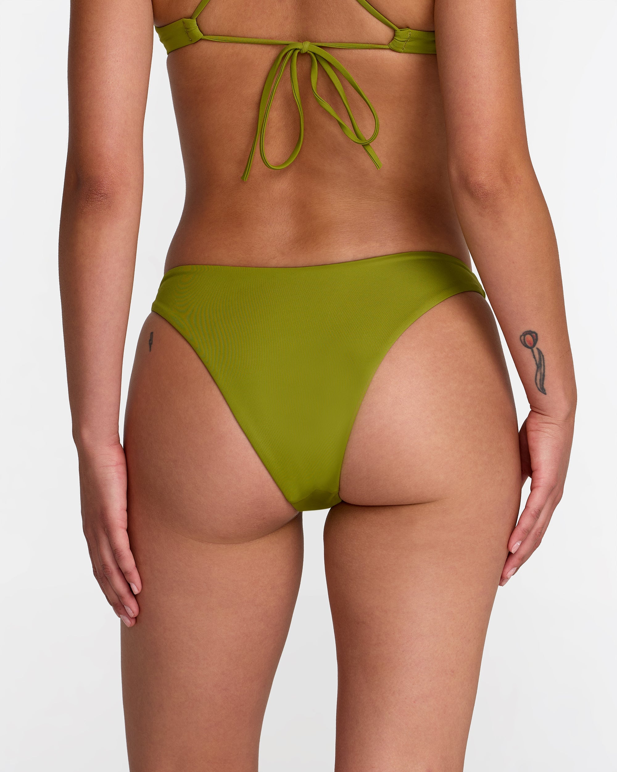 Solid Medium French Bikini Bottom - Moss | RVCA on sale