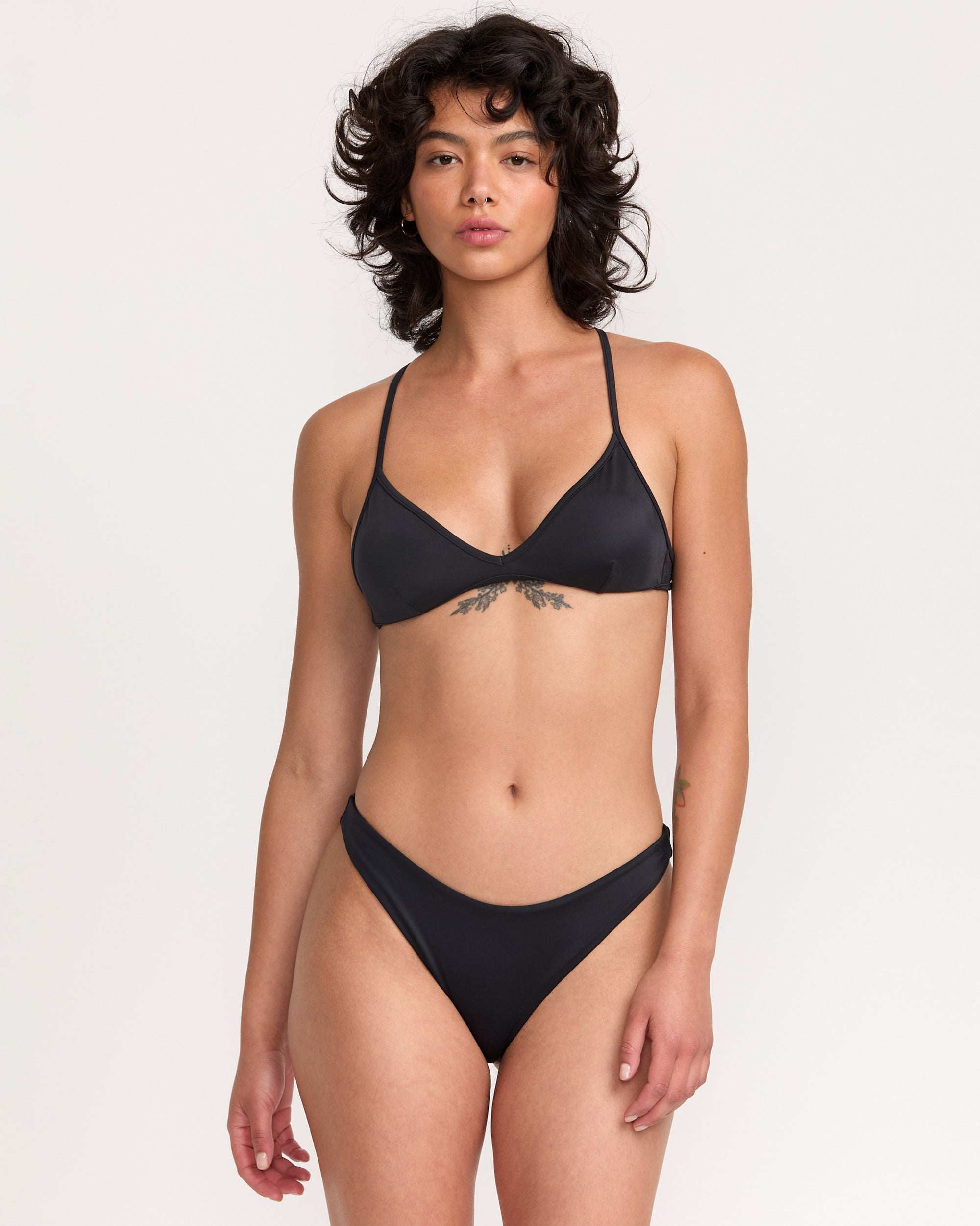 Solid Medium French Bikini Bottom - Rvca Black | RVCA for sale