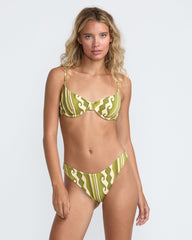 Beach Wave Medium French Bikini Bottom - Martini Olive Print | RVCA outlet