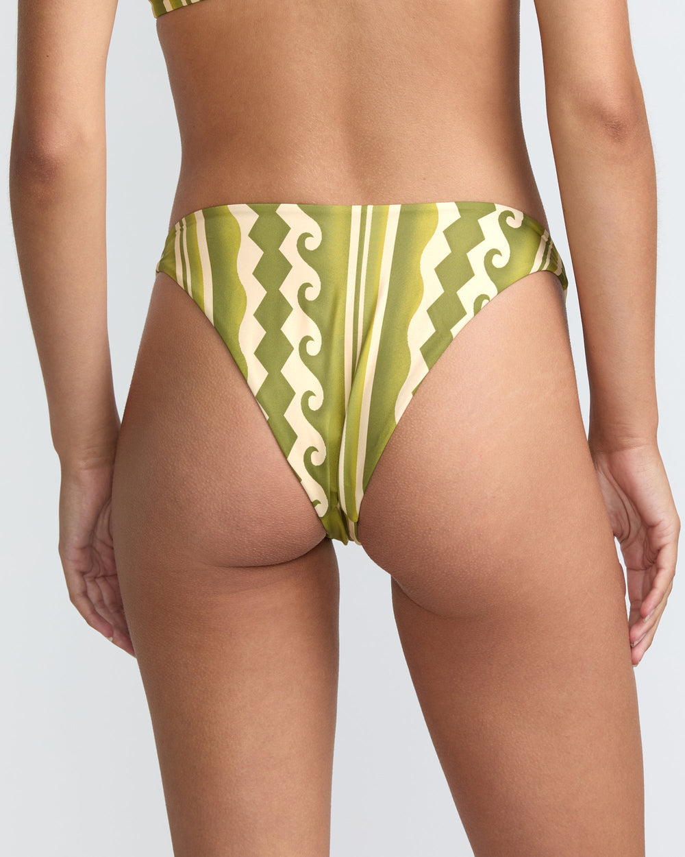 Beach Wave Medium French Bikini Bottom - Martini Olive Print | RVCA outlet