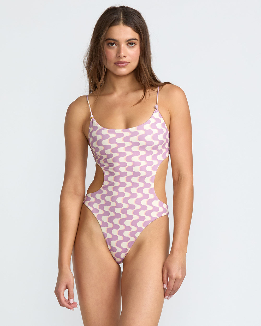 In The Groove Rev Square Neck One Piece - Amethyst Smoke | RVCA US