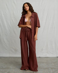 Fade Crochet Shirt - Mocha | RVCA on sale