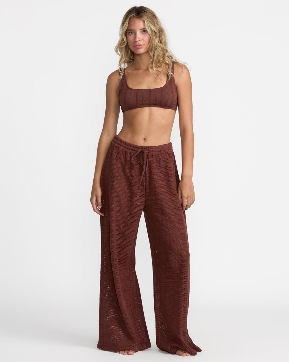 Fade Crochet Shirt - Mocha | RVCA on sale