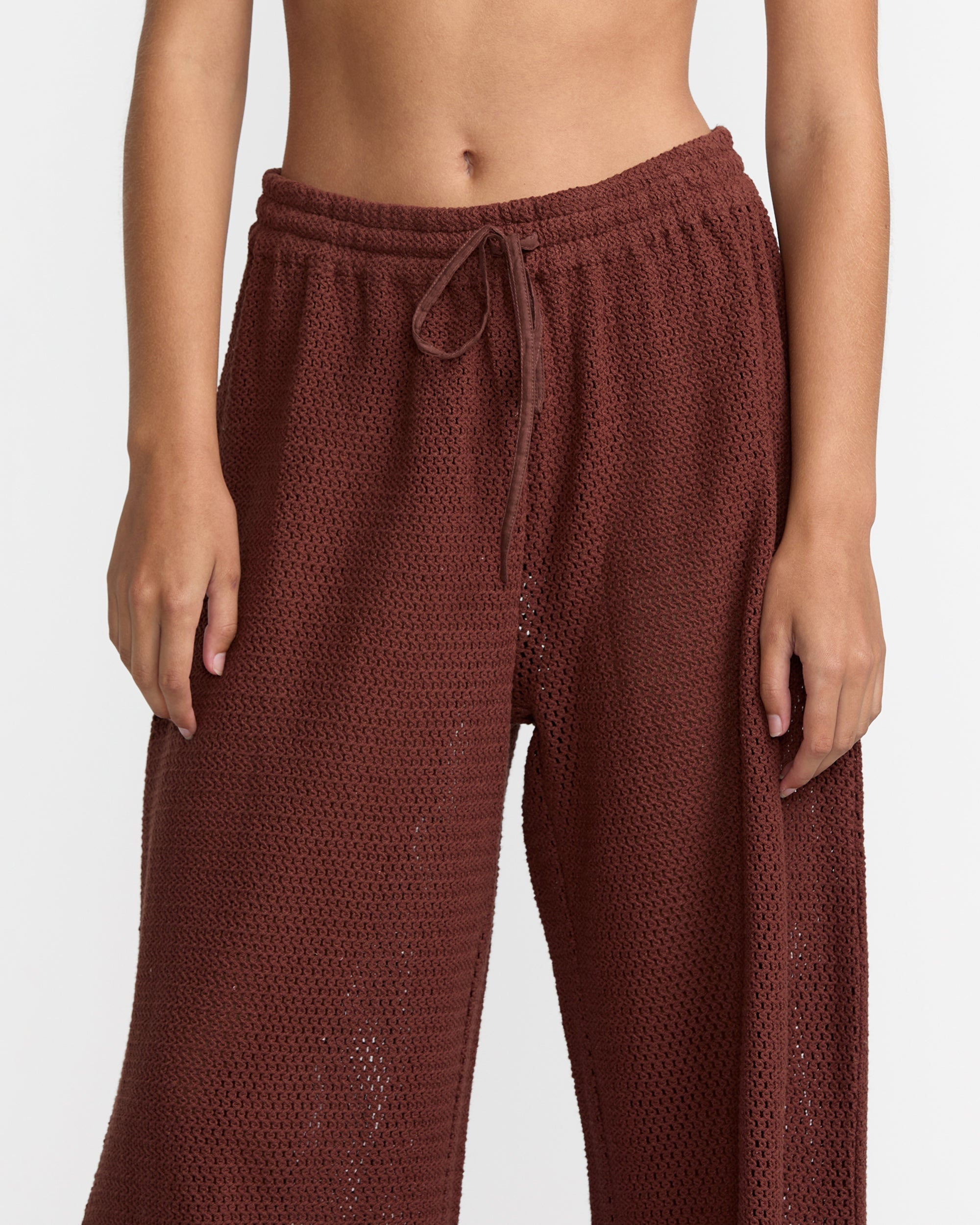 Fade Crochet Shirt - Mocha | RVCA on sale