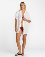 Newport Shirt Dress - Whisper White | RVCA outlet