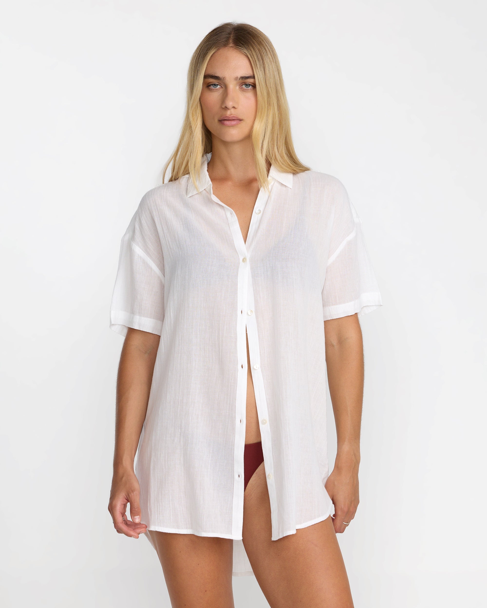 Newport Shirt Dress - Whisper White | RVCA outlet