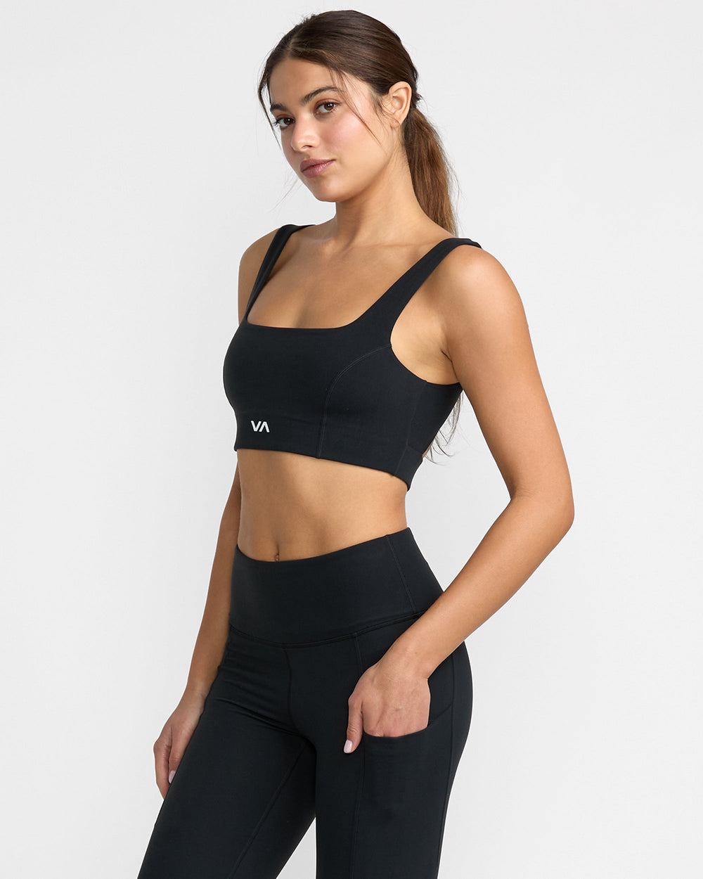 VA Square Neck Bra - Black | RVCA on sale