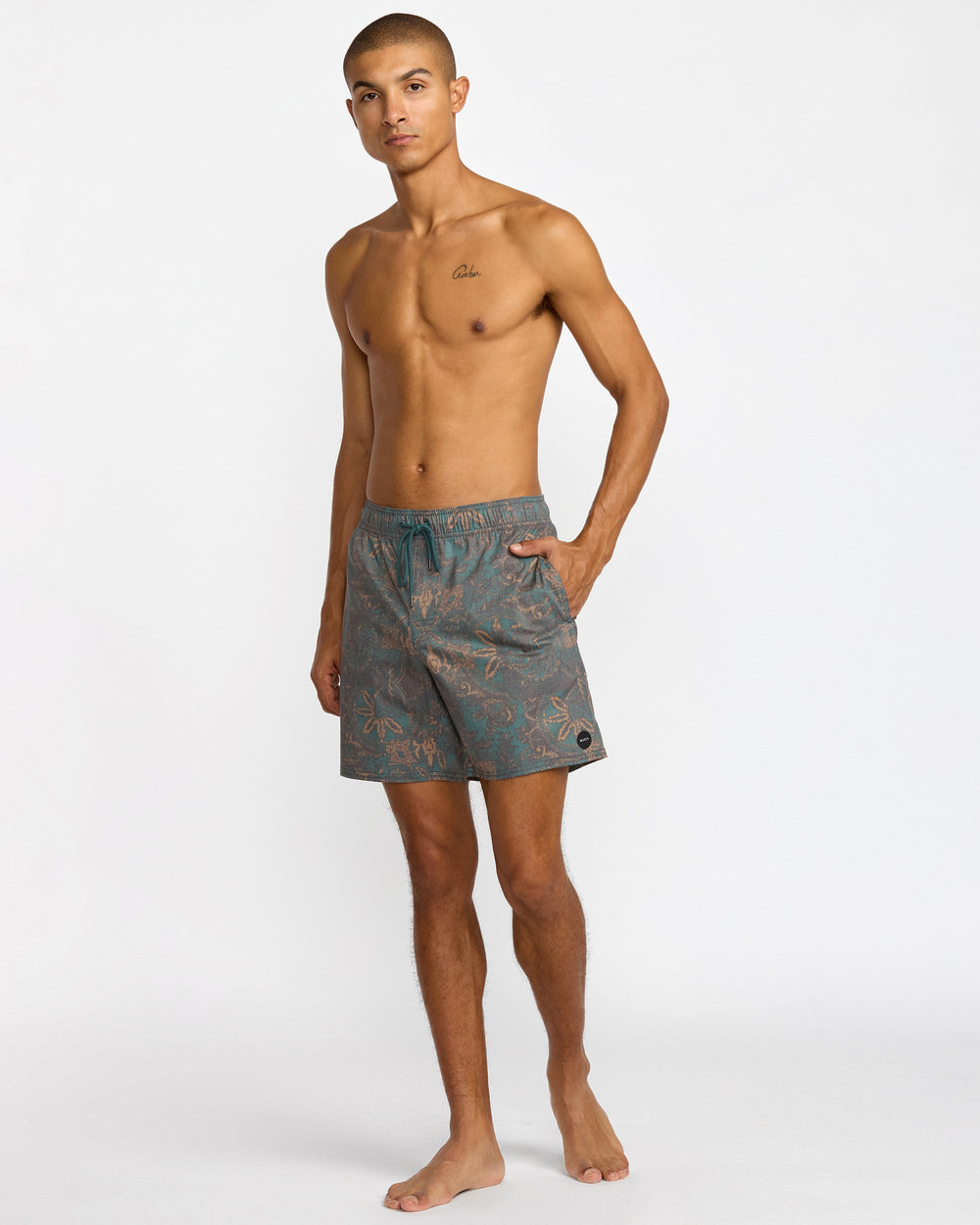 Barnes Elastic Short Trunk 17" - Hunter Green | RVCA discount
