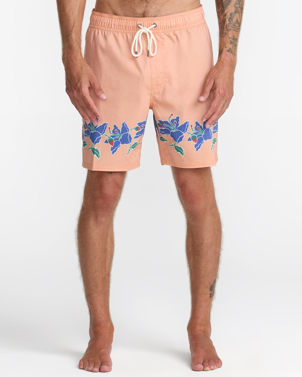 Barnes Elastic 17" Shorts - Peach | RVCA sale