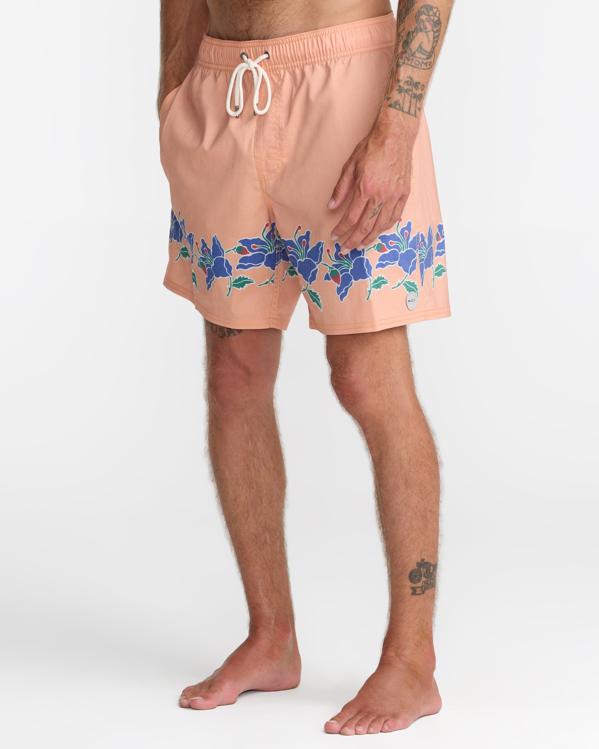 Barnes Elastic 17" Shorts - Peach | RVCA sale