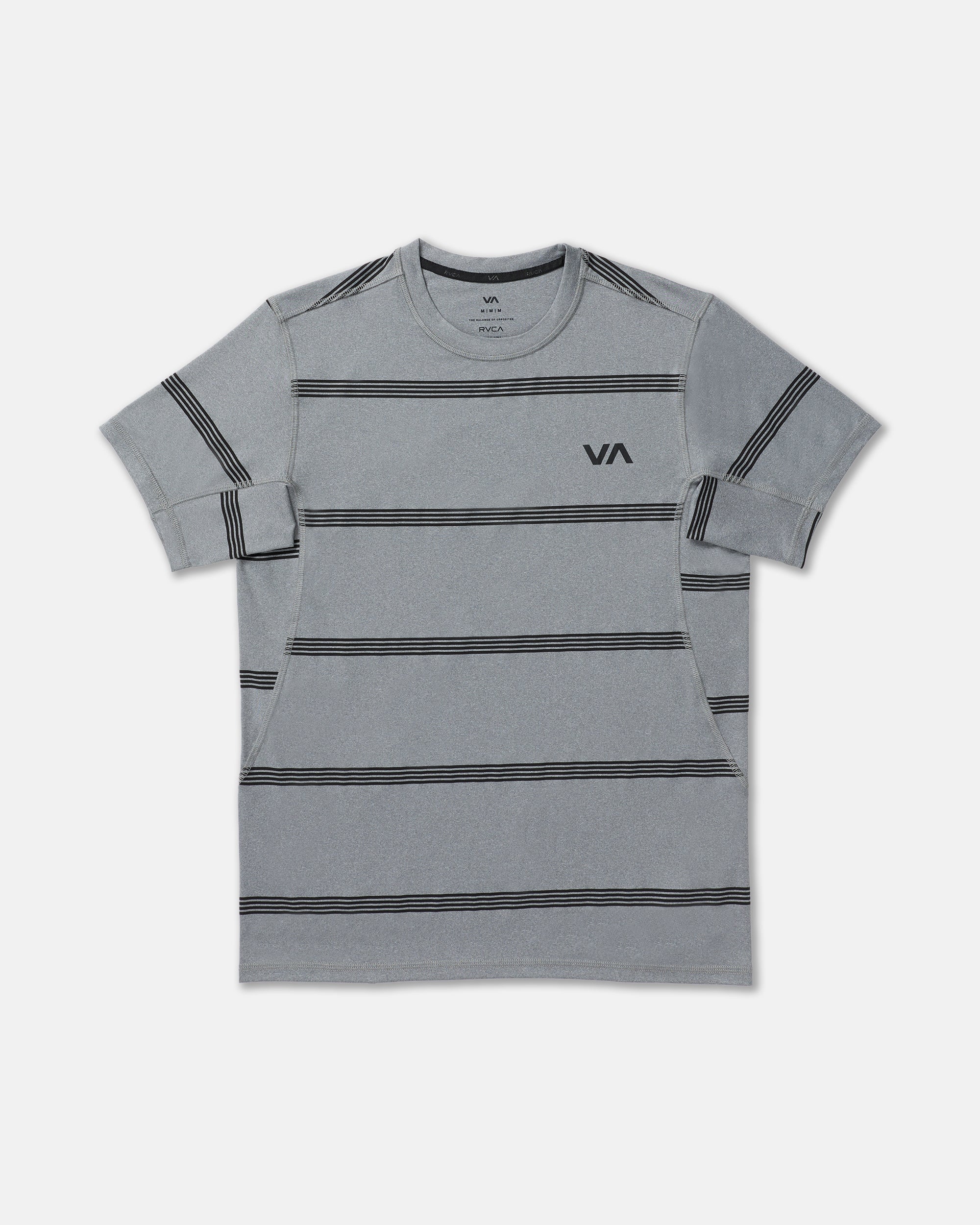 Sport Vent Stripe Short Sleeve Tee - Heather Grey | RVCA sale