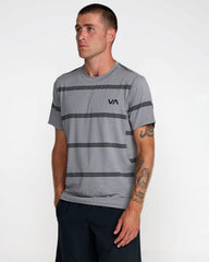 Sport Vent Stripe Short Sleeve Tee - Heather Grey | RVCA sale
