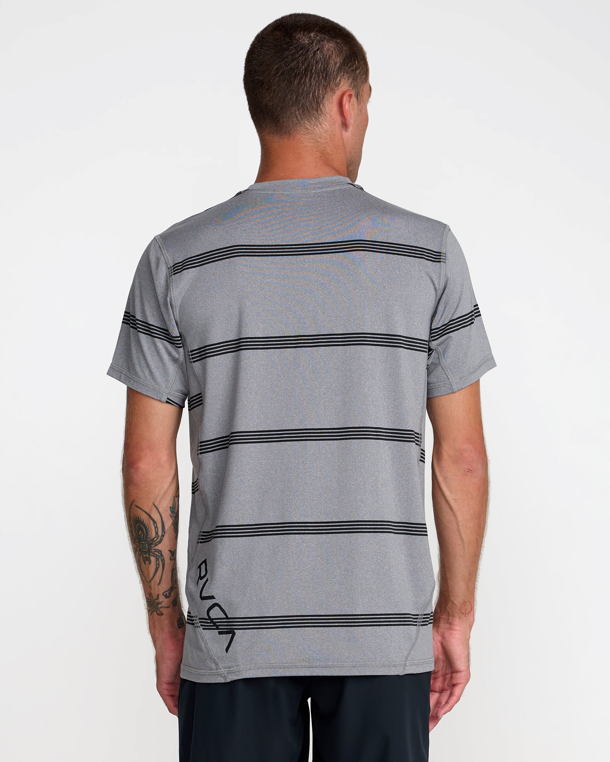 Sport Vent Stripe Short Sleeve Tee - Heather Grey | RVCA sale