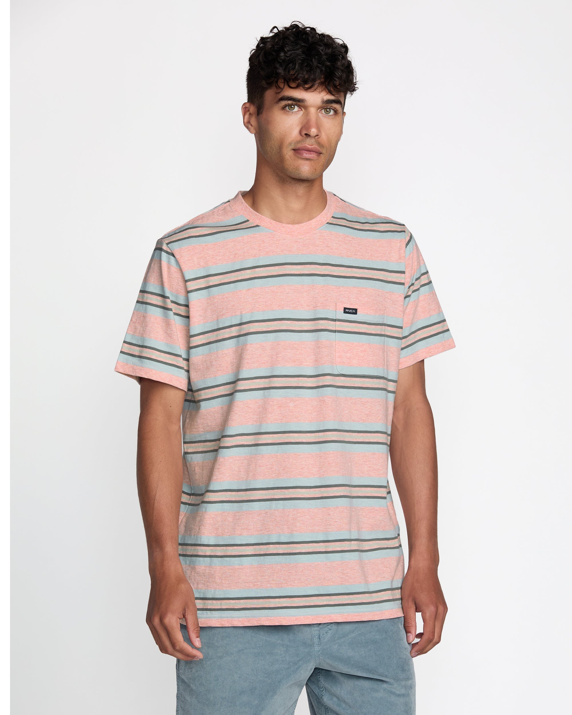 Magnolia Crew Short Sleeve Tee - Peach | RVCA for sale